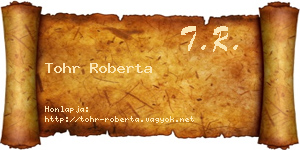 Tohr Roberta névjegykártya